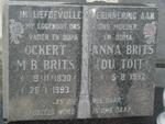 BRITS Ockert M.B. 1930-1993 & Anna DU TOIT 1932-
