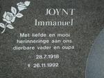 JOYNT Immanuel 1918-1992