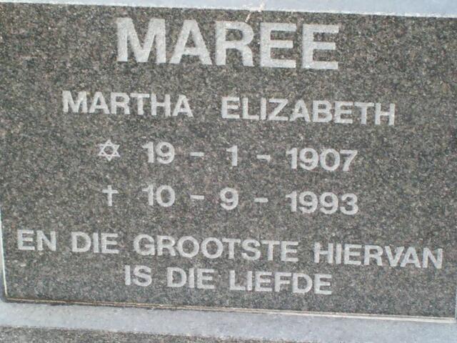 MAREE Martha Elizabeth 1907-1993
