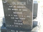 OLIVIER Sakkie 1920- & Meinie 1935-1992