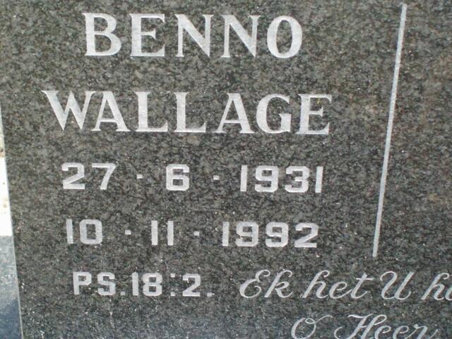 WALLAGE Benno 1931-1992