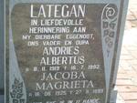 LATEGAN Andries Albertus 1919-1992 & Jacoba Magrieta 1925-1999