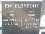 ENGELBRECHT Johan H.A. 1926-  & Kitty M. 1926-1992