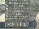 LILL Petrus, van 1924-1992 & Martha Wilhelmina 1926-1992