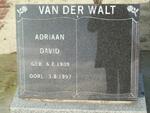 WALT Adriaan David , van der 1909-1997