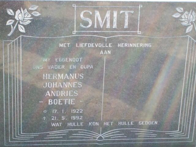 SMIT Hermanus Johannes Andries 1922-1992