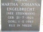 ENGELBRECHT Martha Johanna nee STEINMANN 1923-1985