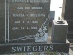 SWIEGERS Maria Christina 1880-1980