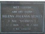 STOKES Helena Johanna nee SIEBRITS 1925-1982