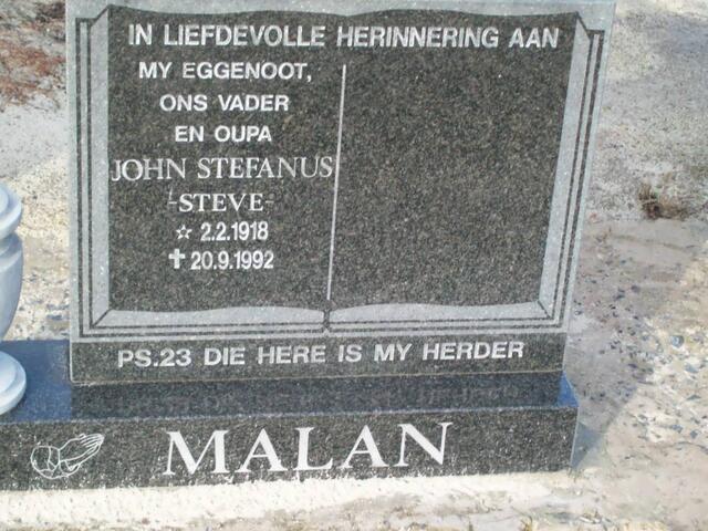 MALAN John Stefanus 1918-1992