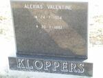 KLOPPERS Alexias Valentine 1904-1992