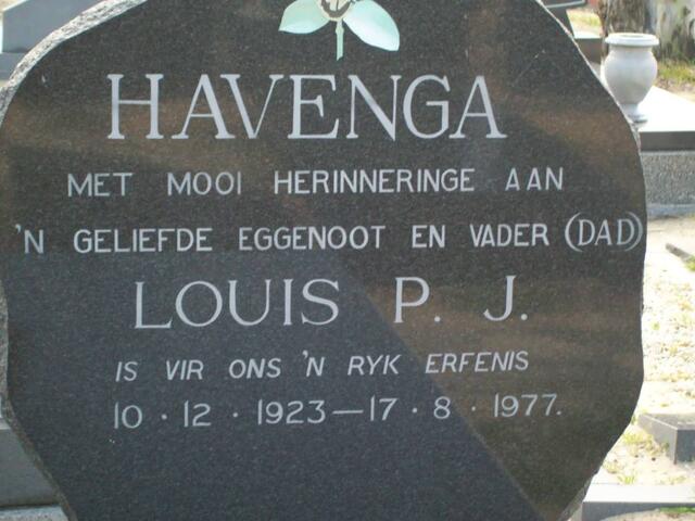 HAVENGA Louis P.J. 1923-1977