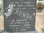 HUMAN Hans J.  1959-1983 & Catharina J. 1937-1997