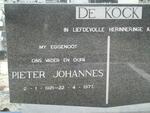 KOCK Pieter Johannes, de 1921-1977