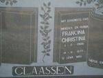 CLAASSEN  Francina Christina 1908-1977