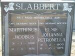SLABBERT Marthinus Jacobus 1896-1978 & Elsie Johanna Petronella 1900-1977