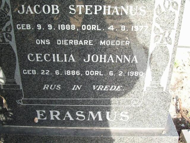 ERASMUS Jacobus Stephanus 1888-1977 & Cecilia Johanna 1886-1980