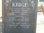 KRIGE Abraham Benjamin 1907-1984 & Heila Johanna GREYLING 1911-1983