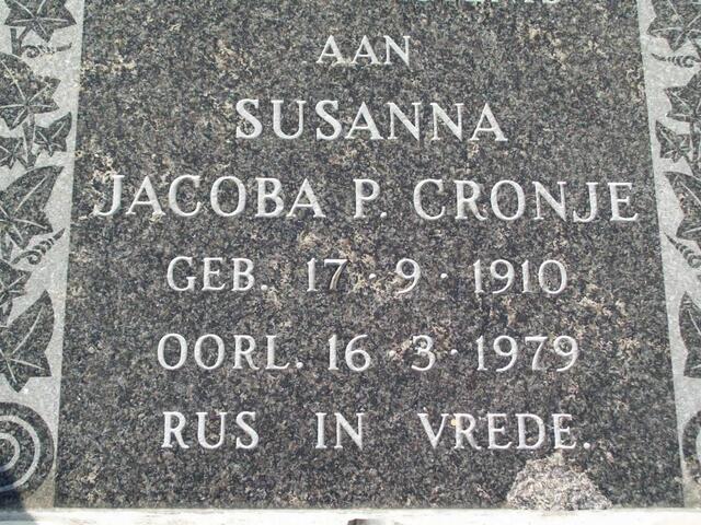 CRONJE Susanna Jacoba P. 1910-1979