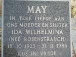 MAY Ida Wilhelmina nee ROSENTRAUCH 1923-1986