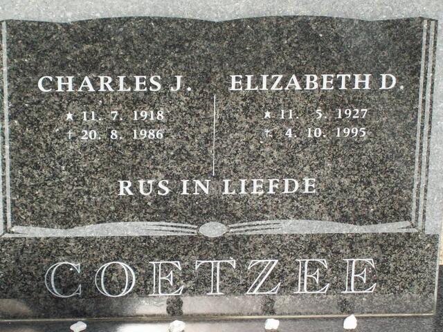 COETZEE Charles J. 1918-1986 & Elizabeth D. 1927-1995