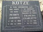 KOTZE Petrus 1918-1994 & Francina Charlotte 1919-1986