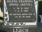 LESCH Helena Francina Josina nee KOTZE 1932-1980