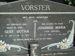 VORSTER Gert Botha 1911-1977 & Johanna Maria DREYER 1912-1979