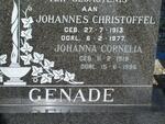 GENADE Johannes Christoffel 1913-1977 & Johanna Cornelia 1919-1996