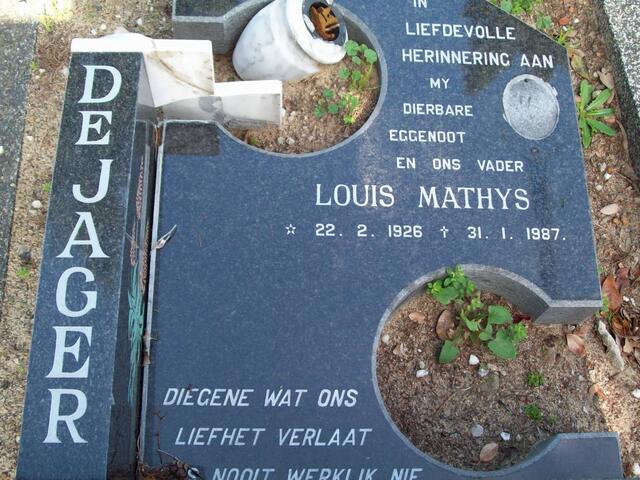 JAGER Louis Mathys, de  1926-1987
