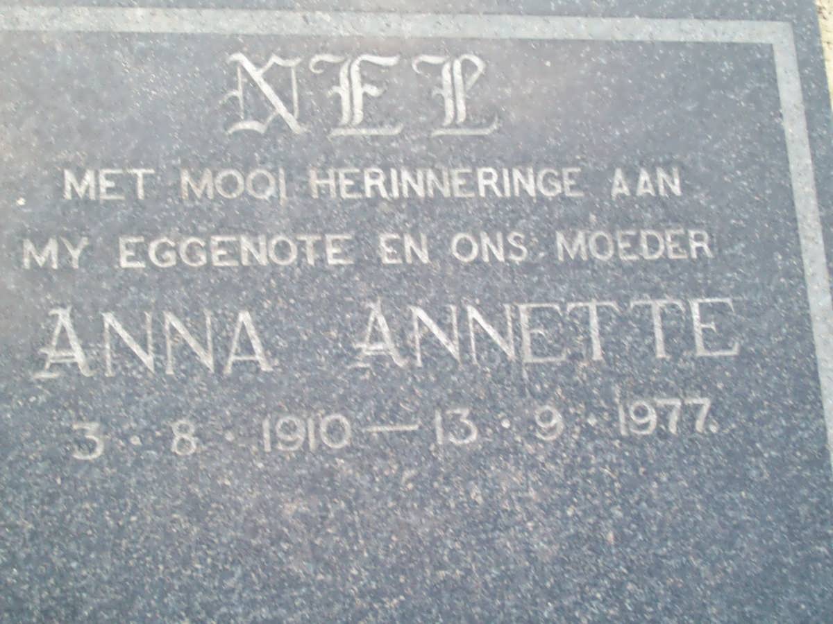 NEL  Anna Annette 1910-1977