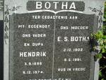 BOTHA Hendrik 1896-1974 & E.S. BOTHA 1902-1991