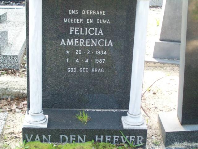 HEEVER Felicia Amerencia, van den 1934-1987