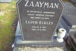 ZAAYMAN Lloyd Eckley 1931-1992