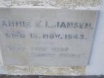JANSEN Annie E.L. -1943