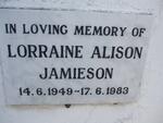 JAMIESON Lorraine Alison 1949-1983