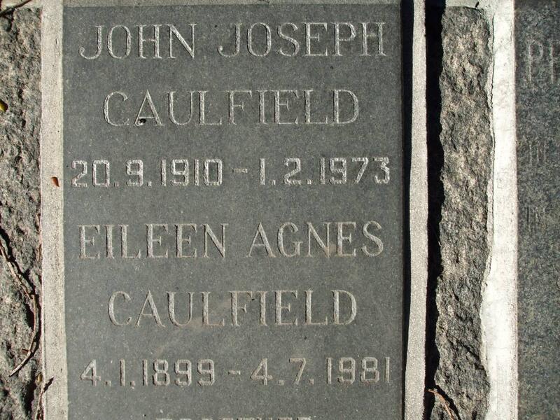 CAULFIELD John Joseph 1910-1973 & Eileen Agnes 1899-1981