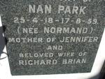 PARK Nan nee NORMAND 1918-1959