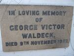 WALDECK George Victor -1952