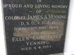 VENNING James A. -1949 & Ellen Constance -1965