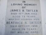 TAYLER James B. -1953 & Beatrice K. -1956