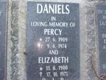 DANIELS Percy 1909-1974 & Elizabeth 1900-1975