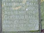 BALL Leonhard 1868-1949 & Gertrud 1880-1963