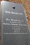 WOLMARANS Martha Francina Wilhelmina 1921-1998