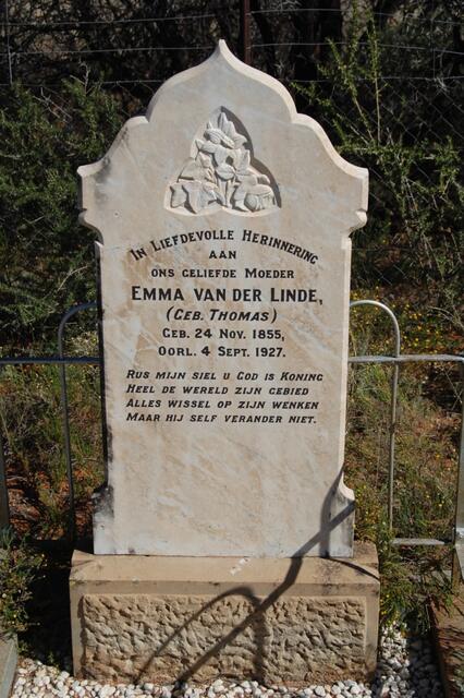 LINDE Emma, van der nee THOMAS 1855-1927