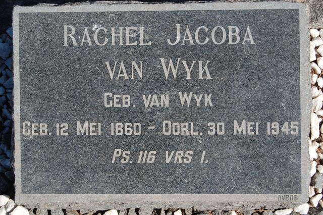 WYK Rachel Jacoba, van nee VAN WYK 1860-1945