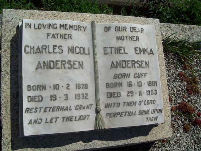 ANDERSEN Charles Nicoli 1878-1932 & Ethel Emma CUFF 1881-1953