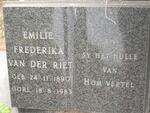 RIET Emilie Frederika, van der 1890-1983