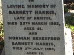HARRIS Barnett Harry 1881-1940 & Ann Antionette Bertha Marie DE MARILLAC ST. JULIEN 1884-1970