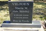 VILJOEN Maria M. nee MELVILLE 1904-2000